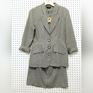 Chanel Black and White High Low Skirt